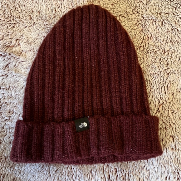 The North Face Accessories - The North Face Maroon Knit Beanie